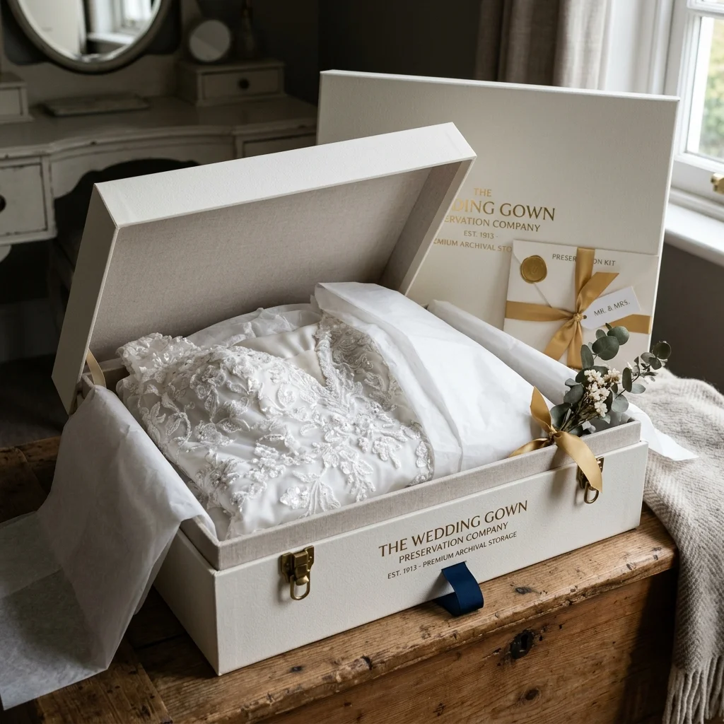 Acid-Free Boxed Preservation - Wedding Dress Cleaning in Jid Al-Haj